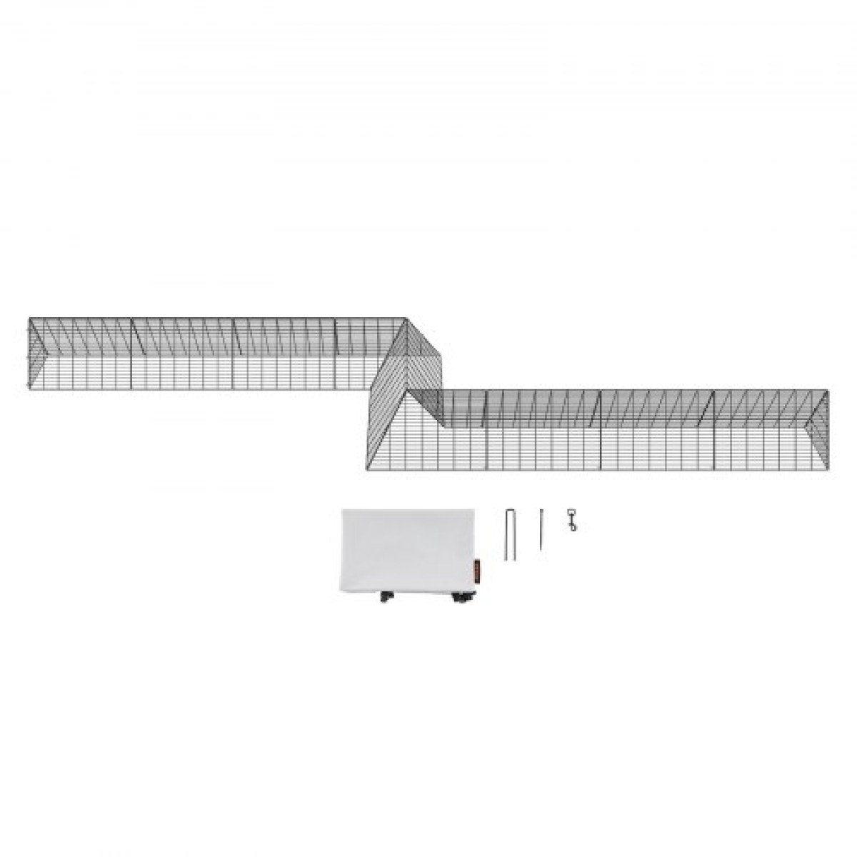 VEVOR Chicken Tunnels, 287 x 78,7 x 24,2 inch (LxWxH) Chicken Tunnels for Yard, Portable Chicken Tunnels for Outside with Corner Frames, 2 Set, Κατάλληλο για κοτόπουλα, πάπιες, κουνέλια