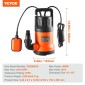 VEVOR Submersible Utility Pump Pump Pump Pump 400W 2510 GPH/9506 LPH 26 ft/7,9 m Head Water Pump
