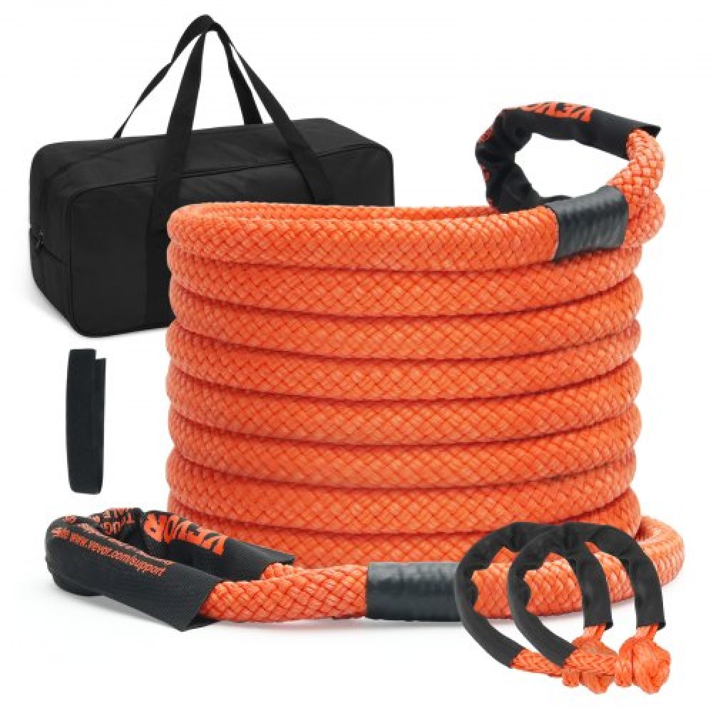 VEVOR 7/8" (2,2 cm) x 30'/9,1 m Kinetic Recovery Row Row 30.580 lbs/13.876,4 kg, Heavy-Duty Off Road Snatch Strap με 2 μαλακά δεσμά (41,750 lbs/18,927 lbs/18,927 kg, 3% ελαστική αντοχή).Strap Jeep Car Truck ATV UTV SUV Tractor