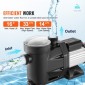 VEVOR 1500 W(2HP) Αντλία Υπέργειας Πισίνας, 220V-240V, 1450 / 2860 RPM Αντλία διπλής ταχύτητας 1800W, 33000 L/H Μέγ.Ισχυρή αντλία ροής, αντλία πισίνας εξοικονόμησης ενέργειας για πάνω από το έδαφος πισίνα, Πιστοποίηση CE