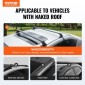 VEVOR Universal Roof Rack Cross Bars, Thickened Roof Rack Crossbars, Fit Roof With Side Rail, 70KG Loadity, Ρυθμιζόμενες ράβδοι γυμνής οροφής με κλειδαριές, για SUV, Sedan και Van