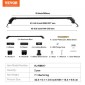 VEVOR Universal Roof Rack Cross Bars, Thickened Roof Rack Crossbars, Fit Roof With Side Rail, 70KG Loadity, Ρυθμιζόμενες ράβδοι γυμνής οροφής με κλειδαριές, για SUV, Sedan και Van