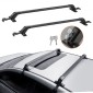 VEVOR Universal Roof Rack Cross Bars, Thickened Roof Rack Crossbars, Fit Roof With Side Rail, 70KG Loadity, Ρυθμιζόμενες ράβδοι γυμνής οροφής με κλειδαριές, για SUV, Sedan και Van