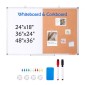 VEVOR 36" x 24" Whiteboard & Cork Combo με πλαίσιο αλουμινίου – Μαγνητικός πίνακας ανακοινώσεων 2 σε 1 Dry Dry Erase για βάση τοίχου – Ιδανικό για σχολείο, σπίτι, γραφείο