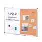 VEVOR 36" x 24" Whiteboard & Cork Combo με πλαίσιο αλουμινίου – Μαγνητικός πίνακας ανακοινώσεων 2 σε 1 Dry Dry Erase για βάση τοίχου – Ιδανικό για σχολείο, σπίτι, γραφείο
