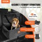 Κάθισμα αυτοκινήτου VEVOR Dog, Dog Booster Seat για αυτοκίνητο με τσέπη αποθήκευσης, λουρί ασφαλείας με κλιπ, γέμιση από σφουγγάρι και PP βαμβακερό, κρεβάτι αυτοκινήτου σκύλου για μικρό και μεσαίο σκύλο έως 40 λίβρες, Μαύρο