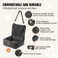 Κάθισμα αυτοκινήτου VEVOR Dog, Dog Booster Seat για αυτοκίνητο με τσέπη αποθήκευσης, λουρί ασφαλείας με κλιπ, γέμιση από σφουγγάρι και PP βαμβακερό, κρεβάτι αυτοκινήτου σκύλου για μικρό και μεσαίο σκύλο έως 40 λίβρες, Μαύρο