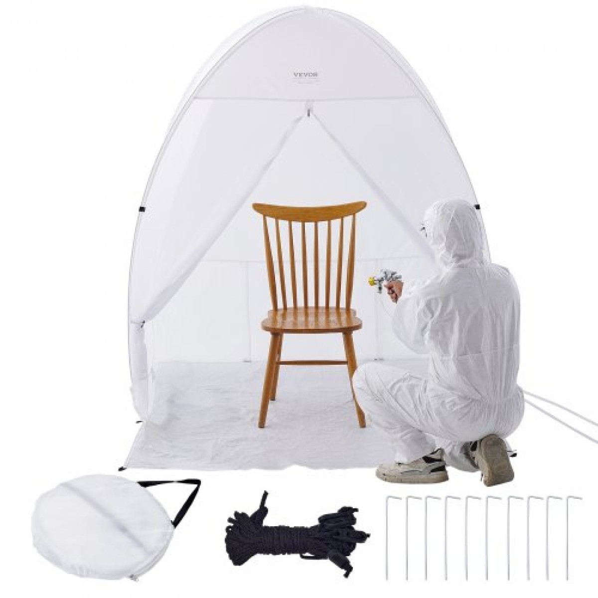 VEVOR Spray Paint Shelter Portable Spray Paint Tent Booth 152,4x152,4x177,8 cm Pop Up