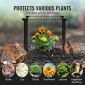 VEVOR 5 Pack Plant Protector from Animals, 15,35'' x 15,35'' Chicken Wire Protect Plant Protector, Φυτικά κλουβιά για φυτά εξωτερικού χώρου, λουλούδια & λαχανικά, Keeps Bunny Chicken Squirrels Out, 20 τμχ Μεταλλικό Πλέγμα