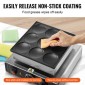 VEVOR Dutch Pancake Maker, 9 ΤΕΜ. 76mm Διάμετρος Dorayaki Baker Machine, 850W Commercial Electric Poffertjes Grill, αντικολλητικό ανοξείδωτο ατσάλι, Temp & Time Control, για κουζίνα στο σπίτι Εστιατόριο Σνακ Μπαρ