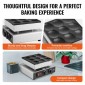 VEVOR Dutch Pancake Maker, 9 ΤΕΜ. 76mm Διάμετρος Dorayaki Baker Machine, 850W Commercial Electric Poffertjes Grill, αντικολλητικό ανοξείδωτο ατσάλι, Temp & Time Control, για κουζίνα στο σπίτι Εστιατόριο Σνακ Μπαρ
