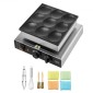 VEVOR Dutch Pancake Maker, 9 ΤΕΜ. 76mm Διάμετρος Dorayaki Baker Machine, 850W Commercial Electric Poffertjes Grill, αντικολλητικό ανοξείδωτο ατσάλι, Temp & Time Control, για κουζίνα στο σπίτι Εστιατόριο Σνακ Μπαρ