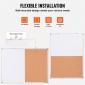 VEVOR 48"x 36" Whiteboard & Cork Combo με πλαίσιο αλουμινίου – Μαγνητικός πίνακας ανακοινώσεων 2 σε 1 Dry Dry Erase για βάση τοίχου – Ιδανικό για σχολείο, σπίτι, γραφείο