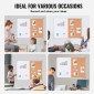 VEVOR 48"x 36" Whiteboard & Cork Combo με πλαίσιο αλουμινίου – Μαγνητικός πίνακας ανακοινώσεων 2 σε 1 Dry Dry Erase για βάση τοίχου – Ιδανικό για σχολείο, σπίτι, γραφείο