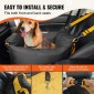 Κάθισμα αυτοκινήτου VEVOR Dog, Αδιάβροχο Booster Κάθισμα για Αυτοκίνητο με Πλαϊνά Χερούλια και Αποθηκευτική Τσέπη, Λουρί ασφαλείας με κλιπ και γέμιση από βαμβάκι PP, Κρεβάτι αυτοκινήτου σκύλου για μικρό σκύλο έως 25 κιλά, Μαύρο