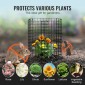 VEVOR 6 Pack Plant Protector from Animals, 12,6'' Διάμετρος.x 14'' H Chicken Wire Plant Protector, Κλουβιά φυτών για φυτά εξωτερικού χώρου, λουλούδια και λαχανικά, Keeps Bunny Chicken Squirrels Out, 18 τμχ Μεταλλικό Πλέγμα
