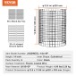 VEVOR 6 Pack Plant Protector from Animals, 12,6'' Διάμετρος.x 14'' H Chicken Wire Plant Protector, Κλουβιά φυτών για φυτά εξωτερικού χώρου, λουλούδια και λαχανικά, Keeps Bunny Chicken Squirrels Out, 18 τμχ Μεταλλικό Πλέγμα