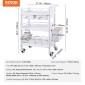 VEVOR 3 Tiers Lab Carts, Lab Utility Cart με 3 Trays & 4 Silent Wheels, Mobile Medical Cart with PP Material, Lab Rolling Cart with 3 Trash Cans for Lab, Clinic, Hospital, Salon, White