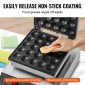 VEVOR Mini Dutch Pancake Maker, 25 ΤΕΜ. 43mm Διάμετρος Dorayaki Baker Machine, 1700W Εμπορική Ηλεκτρική Γκριλ Poffertjes, Αντικολλητικό Ανοξείδωτο Ατσάλι, Temp & Time Control, για οικιακή κουζίνα Εστιατόριο