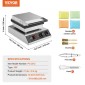 VEVOR Mini Dutch Pancake Maker, 25 ΤΕΜ. 43mm Διάμετρος Dorayaki Baker Machine, 1700W Εμπορική Ηλεκτρική Γκριλ Poffertjes, Αντικολλητικό Ανοξείδωτο Ατσάλι, Temp & Time Control, για οικιακή κουζίνα Εστιατόριο