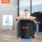VEVOR Ice Bath Bath, 90 cm Long Cold Water Therapy Plunge Bath for Athletes, Φορητή εξωτερική πισίνα με βαρέλι πάγου για ανάκτηση, φουσκωτή πτυσσόμενη μπανιέρα 370L με κάλυμμα, παγοθήκη σπιτιού για ενήλικες