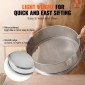 VEVOR Fine Mesh Sieve Flour, 40 Mesh Flour Sifter, 304 Stainless Steel Fine Mesh Sifter Food-grade, Dia.Διχτυωτές 12,6" για ψήσιμο, Διχτυωτή τρύπα 5 μεγεθών για Mungbean, ρύζι, αλεύρι, μαργαριτάρι σε σκόνη