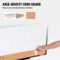VEVOR 36"x 24" Μηνιαίο ημερολόγιο Whiteboard & Cork Combo με πλαίσιο αλουμινίου – Πίνακας ανακοινώσεων με μαγνητική ξηρή διαγραφή 2-σε-1 για βάση τοίχου – Ιδανικό για σχολείο, σπίτι, γραφείο