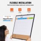VEVOR 36"x 24" Μηνιαίο ημερολόγιο Whiteboard & Cork Combo με πλαίσιο αλουμινίου – Πίνακας ανακοινώσεων με μαγνητική ξηρή διαγραφή 2-σε-1 για βάση τοίχου – Ιδανικό για σχολείο, σπίτι, γραφείο