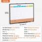 VEVOR 36"x 24" Μηνιαίο ημερολόγιο Whiteboard & Cork Combo με πλαίσιο αλουμινίου – Πίνακας ανακοινώσεων με μαγνητική ξηρή διαγραφή 2-σε-1 για βάση τοίχου – Ιδανικό για σχολείο, σπίτι, γραφείο