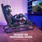 VEVOR Racing Wheel Stand For Logitech G923/G920/G29, Heavy Duty Steel Driving Simulator Cockpit-Thrustmaster T248P, Ρυθμιζόμενο ύψος και γωνία πεντάλ ποδιού στηρίγματος τιμονιού, Μέγιστο φορτίο 330 LBS Compact