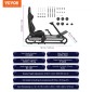 VEVOR Racing Wheel Stand For Logitech G923/G920/G29, Heavy Duty Steel Driving Simulator Cockpit-Thrustmaster T248P, Ρυθμιζόμενο ύψος και γωνία πεντάλ ποδιού στηρίγματος τιμονιού, Μέγιστο φορτίο 330 LBS Compact