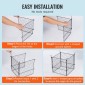 VEVOR 4 Pack Plant Protector from Animals, 13,4'' x 13,4'' Chicken Wire Protect Plant Protector, Plant Clear for Outdoor Plant, λουλούδια & λαχανικά, Keeps Bunny Chicken Squirrels Out, 16τμχ Μεταλλικό Πλέγμα