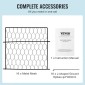 VEVOR 4 Pack Plant Protector from Animals, 13,4'' x 13,4'' Chicken Wire Protect Plant Protector, Plant Clear for Outdoor Plant, λουλούδια & λαχανικά, Keeps Bunny Chicken Squirrels Out, 16τμχ Μεταλλικό Πλέγμα