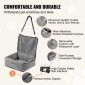 Κάθισμα αυτοκινήτου VEVOR Dog, Dog Booster Seat για αυτοκίνητο με τσέπη αποθήκευσης, λουρί ασφαλείας με κλιπ, γέμιση από σφουγγάρι και PP βαμβακερό, κρεβάτι αυτοκινήτου σκύλου για μικρό και μεσαίο σκύλο έως 40 λίβρες, γκρι