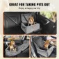 Κάθισμα αυτοκινήτου VEVOR Dog, Dog Booster Seat για αυτοκίνητο με τσέπη αποθήκευσης, λουρί ασφαλείας με κλιπ, γέμιση από σφουγγάρι και PP βαμβακερό, κρεβάτι αυτοκινήτου σκύλου για μικρό και μεσαίο σκύλο έως 40 λίβρες, γκρι
