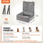 Κάθισμα αυτοκινήτου VEVOR Dog, Dog Booster Seat για αυτοκίνητο με τσέπη αποθήκευσης, λουρί ασφαλείας με κλιπ, γέμιση από σφουγγάρι και PP βαμβακερό, κρεβάτι αυτοκινήτου σκύλου για μικρό και μεσαίο σκύλο έως 40 λίβρες, γκρι