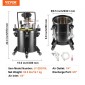 Δοχείο πίεσης βαφής VEVOR, 10 L/2,5 gal Πλήρως αυτόματο δοχείο δοχείου πίεσης ανάδευσης, Ρυθμιζόμενη πίεση 70 psi, δοχείο βαφής δοχείου πίεσης με πιστόλι και σωλήνες ψεκασμού, για βάψιμο βιομηχανικής διακόσμησης σπιτιού