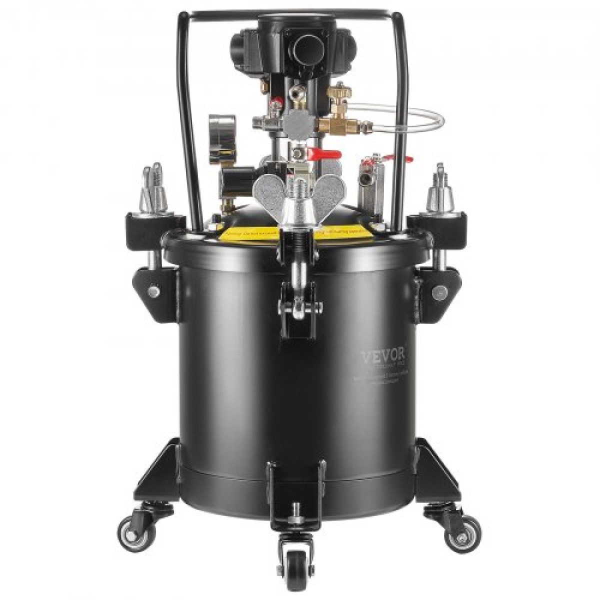 Δοχείο πίεσης βαφής VEVOR, 10 L/2,5 gal Πλήρως αυτόματο δοχείο δοχείου πίεσης ανάδευσης, Ρυθμιζόμενη πίεση 70 psi, δοχείο βαφής δοχείου πίεσης με πιστόλι και σωλήνες ψεκασμού, για βάψιμο βιομηχανικής διακόσμησης σπιτιού