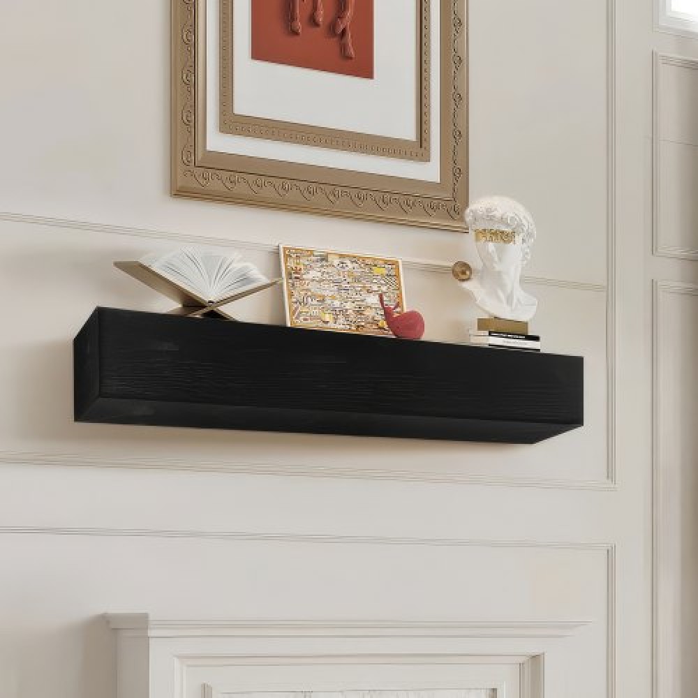 Επάνδυση τζακιού VEVOR, 48" x 8" x 5", Χωρητικότητα βάρους 50 λίβρες, Επάνδυση από φυσικό ξύλο για πάνω από τζάκι, επιτοίχιο πλωτό ράφι αγροικίας, χειροποίητο τζάκι για διακόσμηση τοίχων, εσπρέσο