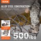 VEVOR Deer Cart, 500 LBS Capacity Folding Cart, Deer Cart Game Hauler με μεγάλο ελαστικό τροχό 17" & εργονομική λαβή, αξεσουάρ βαρέως τύπου καροτσιού παιχνιδιού, βοηθητικό εξοπλισμό Dolly για κυνήγι Ψάρεμα Πεζοπορίας
