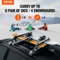 VEVOR Ski Snowboard Rack Roof 80,5 cm Universal Ski Rack for Car Roof with Lock