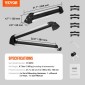 VEVOR Ski Snowboard Rack Roof 80,5 cm Universal Ski Rack for Car Roof with Lock