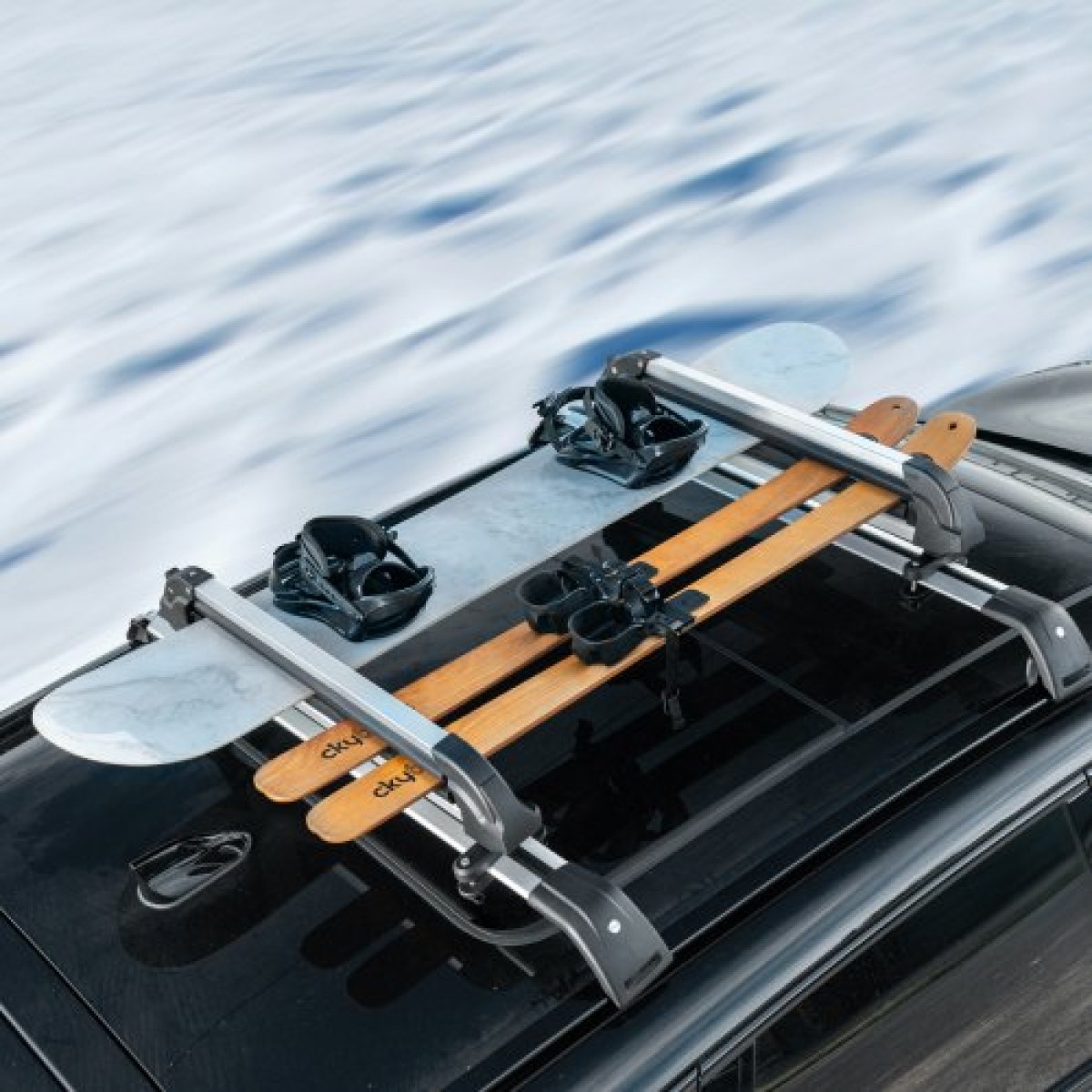 VEVOR Ski Snowboard Rack Roof 80,5 cm Universal Ski Rack for Car Roof with Lock