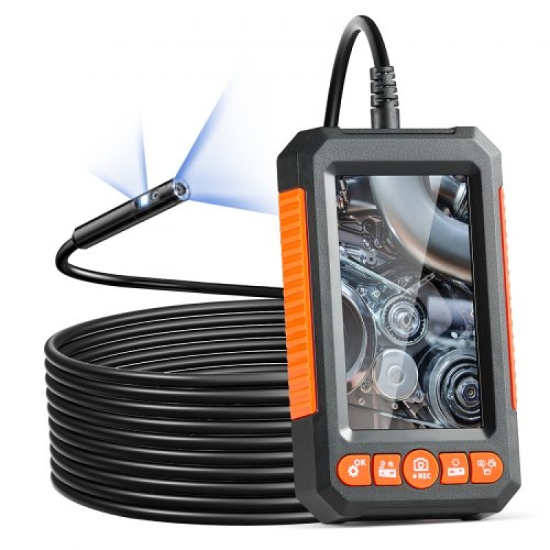 VEVOR Endoscope Camera with Lights Dual Lens Borescope 499,9 cm Καλώδιο 10,9 cm Οθόνη