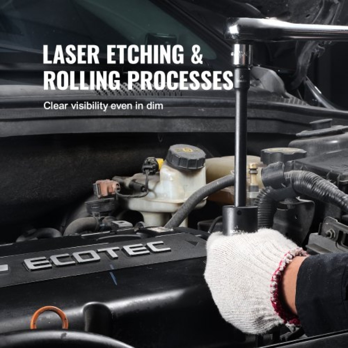 VEVOR 3/8" Drive Impact Socket Set, 29 Piece Shallow Socket Set SAE 3/8"-1" and Metric 8-22mm, 6 Point CR-V Alloy Steel for Auto Repair, Ευανάγνωστα σημάδια μεγέθους, στιβαρή κατασκευή, θήκη αποθήκευσης