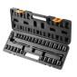 VEVOR 3/8" Drive Impact Socket Set, 29 Piece Shallow Socket Set SAE 3/8"-1" and Metric 8-22mm, 6 Point CR-V Alloy Steel for Auto Repair, Ευανάγνωστα σημάδια μεγέθους, στιβαρή κατασκευή, θήκη αποθήκευσης