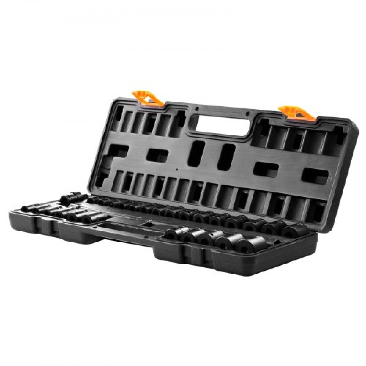 VEVOR 3/8" Drive Impact Socket Set, 29 Piece Shallow Socket Set SAE 3/8"-1" and Metric 8-22mm, 6 Point CR-V Alloy Steel for Auto Repair, Ευανάγνωστα σημάδια μεγέθους, στιβαρή κατασκευή, θήκη αποθήκευσης