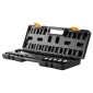 VEVOR 3/8" Drive Impact Socket Set, 29 Piece Shallow Socket Set SAE 3/8"-1" and Metric 8-22mm, 6 Point CR-V Alloy Steel for Auto Repair, Ευανάγνωστα σημάδια μεγέθους, στιβαρή κατασκευή, θήκη αποθήκευσης