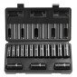 VEVOR 3/8" Drive Impact Socket Set, 15 Piece Deep Socket Set Metric 8-22mm, 6 Point Cr-Mo Alloy Steel for Auto Repair, Ευανάγνωστα σημάδια μεγέθους, στιβαρή κατασκευή, περιλαμβάνει θήκη αποθήκευσης