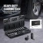 VEVOR 3/8" Drive Impact Socket Set, 15 Piece Deep Socket Set Metric 8-22mm, 6 Point Cr-Mo Alloy Steel for Auto Repair, Ευανάγνωστα σημάδια μεγέθους, στιβαρή κατασκευή, περιλαμβάνει θήκη αποθήκευσης